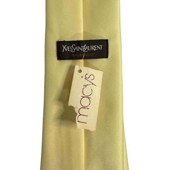 Yves Saint Laurent Neckwear Yellow Silk Blend Tie for Men - Picture 3 of 8